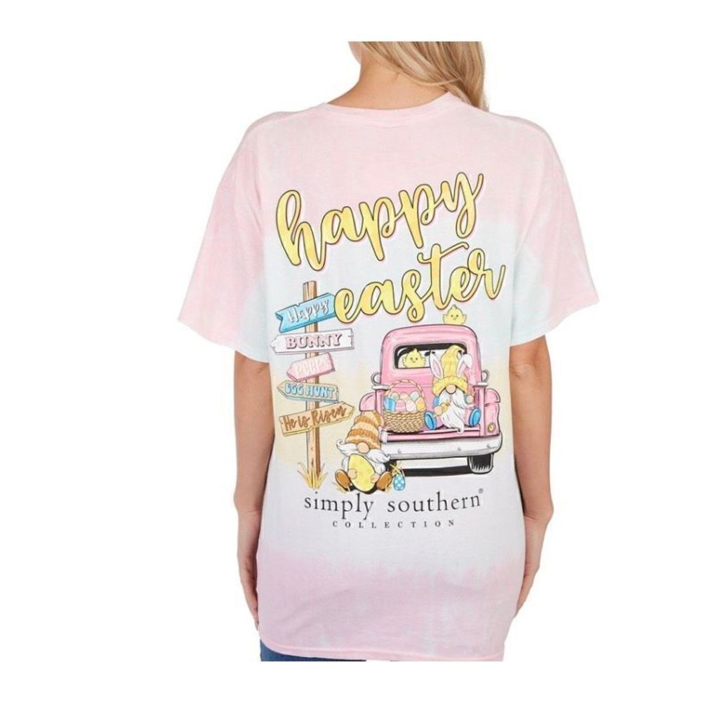 Simply Southern Juniors MEDIUM Happy Easter Short Sleeve Top - Picture 6 of 7